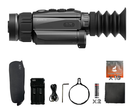 Rix Optics (visir Inc) RIXSTORMS6 Storm S6 Thermal Black 3.5x35mm, Multi Reticle, 2x Zoom, 640x480, 12 Microns, 50 Hz Resolution,Thermal Scope