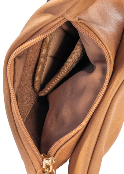 Bulldog BDP032 Cross Body Conceal Carry Purse Tan Leather 9.50 in x 9.50 in x 1.50 in Includes Color Matched, Holster