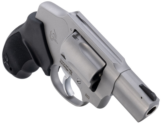 Taurus 2-850129 850 Small 38 Special 5 Shot 2" Matte Stainless BBL & Cylinder, Matte Stainless Frame, Black Rubber Grip, Transfer Bar Safety, Concealed Hammer,Revolver