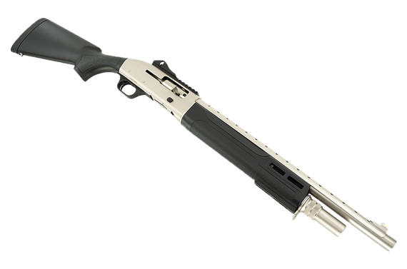 Tokarev USA 21000423 T300M A1 Kit 12 Gauge Semi-Auto 3" 5+1 18.50" Electroless Nickel Ventilated Heat Shield BBL, Electroless Nickel Rcvr w/Pic Rail, Fixed Black Polymer Stock,Shotgun