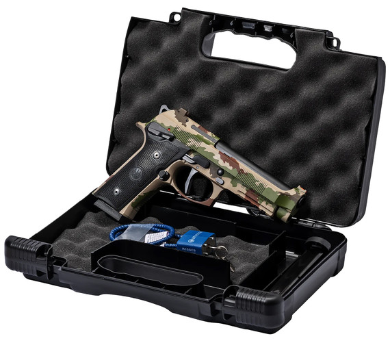 Beretta SPEC0742A18 92XI Full Size Frame 9mm Luger 18+1 4.70" Black DLC Steel BBL, Vegetato Camo Cerakote Stainless Optic Ready/Serr Slide, Vegetato Camo Cerakote Alum Frame w/Pic Rail, Black Textured Grip, MRDS Footprint,Pistol
