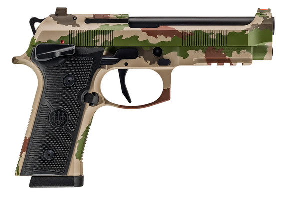 Beretta SPEC0742A18 92XI Full Size Frame 9mm Luger 18+1 4.70" Black DLC Steel BBL, Vegetato Camo Cerakote Stainless Optic Ready/Serr Slide, Vegetato Camo Cerakote Alum Frame w/Pic Rail, Black Textured Grip, MRDS Footprint,Pistol