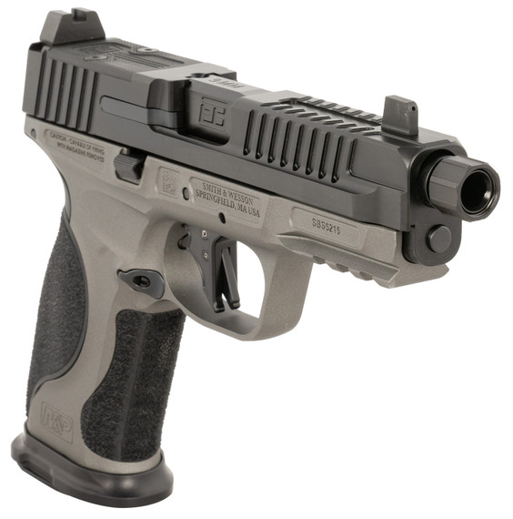 Ed Brown MPFTACT Fueled M&P Tactical 9mm Luger 19+1 4.75" Black Nitride Match Grade Threaded BBL, Black Nitride Optic Cut/Serr Stainless Slide,Pistol