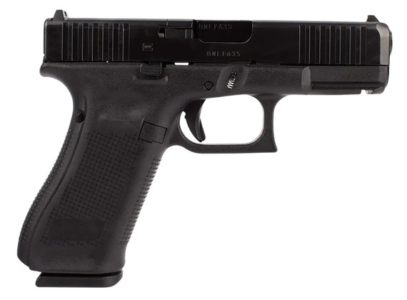 Glock UA455S201MOS G45 Gen5 MOS Full Size Frame 9mm Luger 10+1 4.02 Black GMB Barrel, Black nDLC MOS Cut/Serrated Steel Slide, Black Poly Frame w/Pic Rail, Interchangeable Backstrap Grip, Pistol