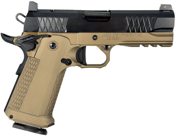 JACOB GREY TWC9EBB TWC9 9mm Luger 17+1 4.25 Black Bull Barrel, Black Optic Ready/Serrated Steel Slide, Battle Brown Aluminum Frame w/Beavertail & Pic Rail, Pistol