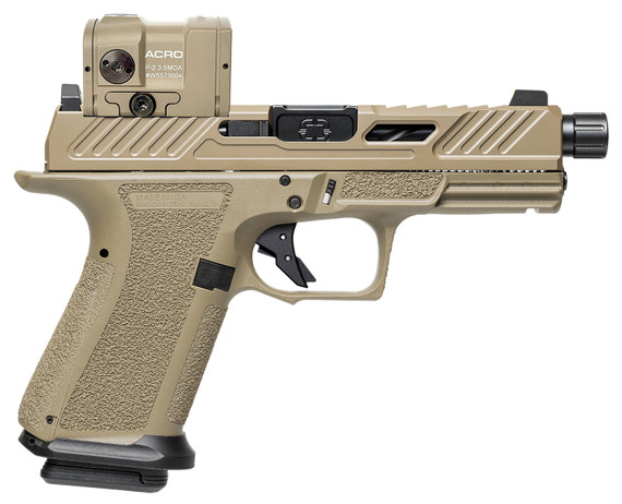 Shadow Systems SS-1022-AM MR920 Elite w/Optic Compact 9mm Luger 15+1, 4" Match Grade Spiral BBL, FDE Cerakote Optic Cut/Serr/Window Cut Stainless Slide, FDE Polymer Frame w/Beavertail & Pic Rail, Aimpoint Acro Red Dot,Pistol