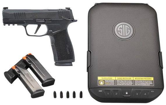 Sig Sauer 365XCA9MSVKIT10 P365 XMacro Kit 9mm Luger 10+1 3.70" Black Carbon Steel BBL, Black Nitron Stainless Optic Ready/Serr Slide, Black Stainless Frame w/Pic Rail, Black Polymer Grip, 3 Magazine,Pistol