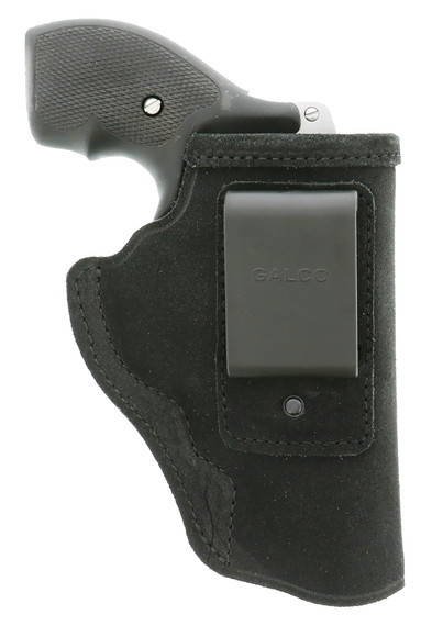 Galco STO158B Stow-N-Go IWB Black Leather Belt Clip Fits S&W J Frame Fits Charter Arms Undercover Right Hand, Holster