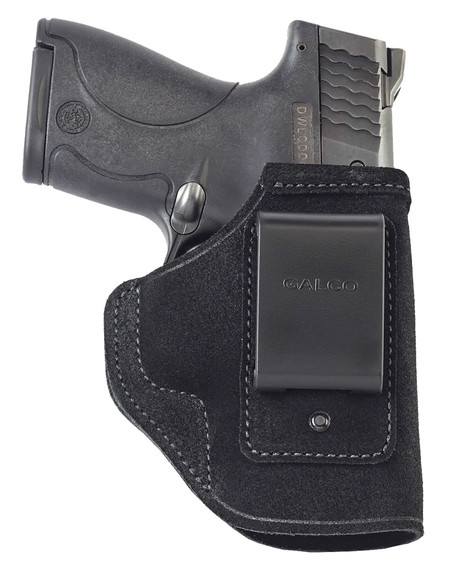 Galco STO266B Stow-N-Go IWB Black Leather Belt Clip Fits 1911 4-4.25 in Barrel Right Hand, Holster