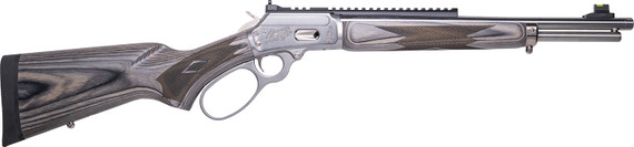 Cnc Firearms CNCMAR357 Marlin 1894 Mountain Lion 357 Mag 9+1 16" Polished Threaded BBL, Polished Engraved w/Mountain Lion Stainless Rcvr w/Pic Rail Rcvr, Gray Fixed Laminate Stock,Rifle