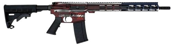 Great Lakes Firearms GL15223FAMF AR-15 Freedom Series 223 Wylde 30+1 16" Black Nitride Threaded BBL, American Flag Battleworn Cerakote Alum Rcvr w/Pic Rail, M-LOK Handguard, Adj Black Polymer Stock, Mil-Spec Grip,Tactical Rifles
