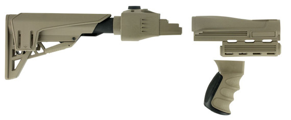 ATI Outdoors B2201250 Strikeforce Stock Package Flat Dark Earth Synthetic Adjustable Six Position Side Folding for AK-47