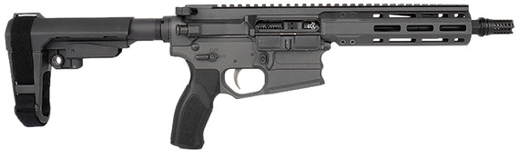 Cobalt Kinetics CKPROLITE55675CHARCOAL Pro Lite 5.56 NATO 30+1 7.50" Black Melonite BBL, M-LOK Handguard, Charcoal Alum Rcvr w/Pic Rail, Black Polymer SB Tactical SBA3 Brace, Black Polymer Grip,Tactical Pistols