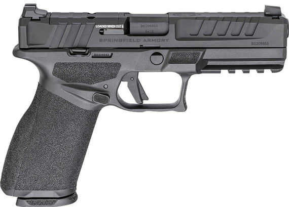 Springfield EC9459BCAU Echelon *CA Compliant Full Size 9mm Luger 10+1 4.50" Black Melonite BBL & Steel Optic Ready/Serr Slide, Black Polymer Frame w/Pic Rail, Textured Grip,Pistol