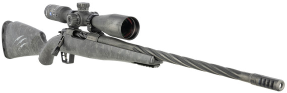 Fierce TWROG308WIN20DGMXZ Twisted Rogue Full Size 308 Win 3+1 20" Black Cerakote Fluted Threaded BBL, Distressed Gray Stainless Drilled & Tapped Rcvr, Arca Rail Forend, Carbon Matrix Fixed Carbon Fiber Stock, Zeiss V4 6-24x50mm,Rifle