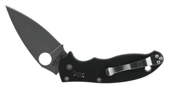 Spyderco C101GP2 Manix 2 3.37 in Folding Drop Point Plain CPM S30V SS Blade Black G10 Handle Includes Pocket Clip, Knife