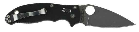 Spyderco C101GP2 Manix 2 3.37 in Folding Drop Point Plain CPM S30V SS Blade Black G10 Handle Includes Pocket Clip, Knife