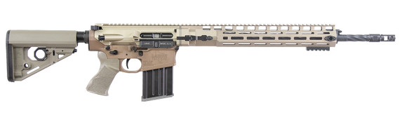 Larue Tactical LTMRGGS65CM20FDELC 6.5 Creedmoor 20+1 20" Black Spiral Fluted Threaded BBL FDE Alum Rcvr Pic Rail Rcvr M-LOK Handguard Larue R.A.T Black Polymer Stock, A-PEG Grip,Tactical Rifles