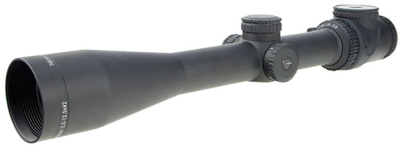 Trijicon 200104 AccuPoint Black Hardcoat Anodized 2.5-12.5x42mm 30mm Tube Illuminated MOA-Dot Crosshair w/Green Dot Reticle, Rifle Scope
