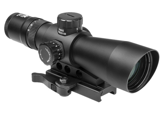 NcStar STP3942GV2 Mark III Tactical Gen 2 Black Hardcoat Anodized 3-9x 42mm Dual (Blue/Green) Illuminated P4 Sniper Reticle, Rifle Scope
