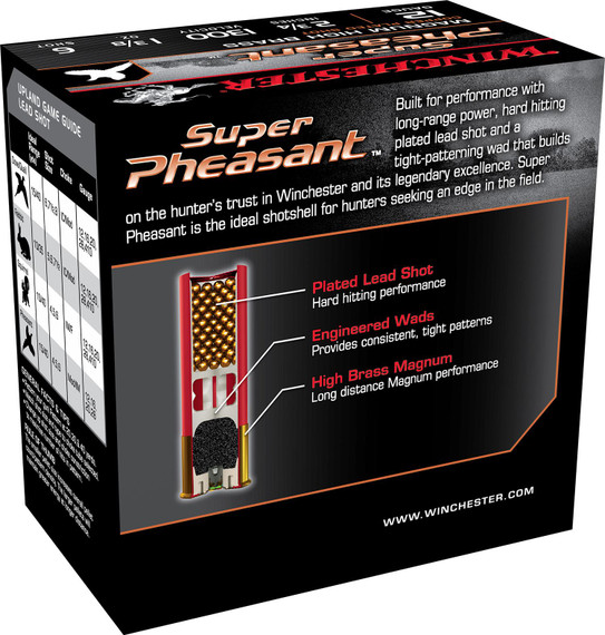 Winchester X20PH5 Super Pheasant Magnum High Brass 20Gauge 2.75 in 5Shot 25 Per Box/10 Case, Shotgun Shells