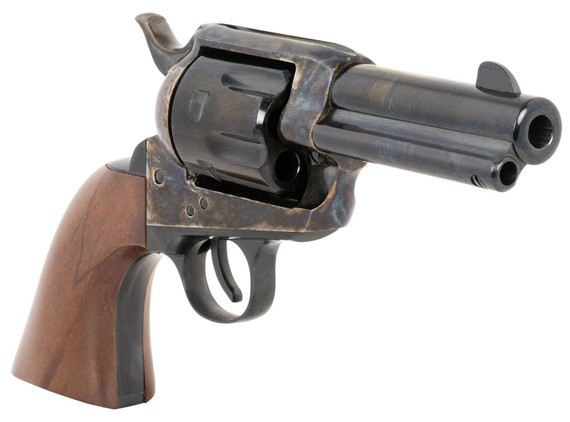Traditions SAT73005 1873 Frontier 357 Mag 6rd 3.50 in Blued Cylinder & Barrel Color Case Hardened Steel Frame Walnut Navy Size Grip , Revolver