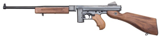 Thompson T110S 1927A-1 Deluxe 45 ACP Caliber with 16.50 in Barrel, 10+1 Capacity (Stick), Blued Metal Finish, American Walnut Stock Wood Grip Right Hand, Rifle