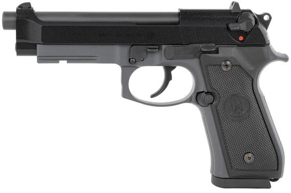 Beretta J90A192FSRF58 92FSR Full Size Frame 22 LR 10+1 5.30 in Black Steel Barrel, Black Bruniton Serrated Slide, Sniper Gray Aluminum Frame w/Beavertail & Picatinny Rail, Pistol