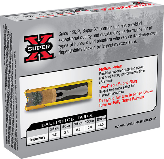 Winchester Super-X BRI Rifled Slug 20 Gauge Shotshells | XRS20