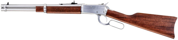 Rossi 920441693 R92 Carbine 44 Rem Mag 8+1 16 in Stainless Steel Round Barrel, Stainless Steel Metal Finish Receiver, Fixed Hardwood Stock, Right Hand, Rifle