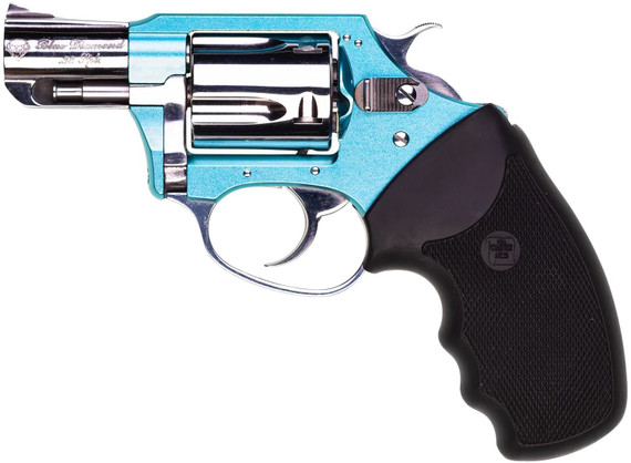 Charter Arms 53879 Undercover Lite Blue Diamond Compact 38 Special, 5 Shot 2 in High Polished Stainless Stainless Steel Barrel & Cylinder, Blue Diamond Aluminum Frame w/Black Finger Grooved Rubber Grip, Exposed Hammer , Revolver