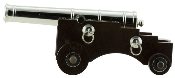 Traditions CN8041 Old Ironsides Mini Cannon 50 Cal 9 in Nickel Barrel Hardwood Stock Breech Action