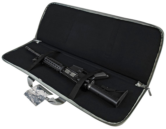 NcStar CVCP2960D36 VISM Carbine Digital Camouflage PVC Nylon w/ Lockable Zippers Pockets & Padded Carry Handle, Rifle Case