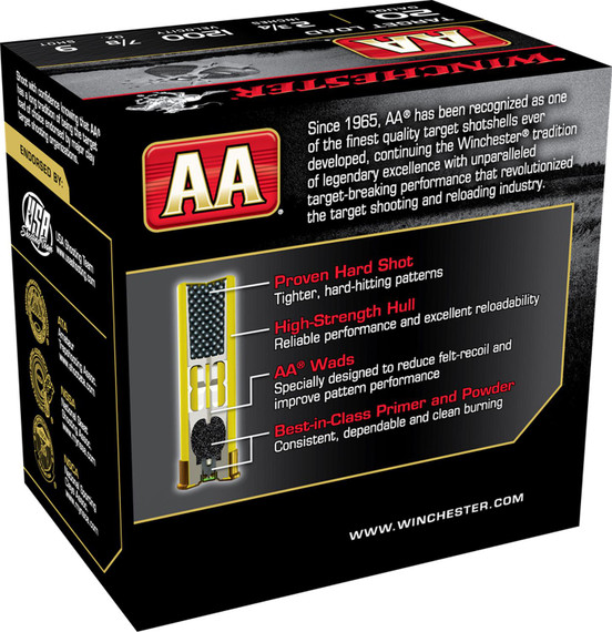 Winchester AA209 AA 20Gauge 2.75 in 7/8oz 9Shot 25 Per Box/10 Case, Shotgun Shells
