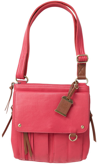 Bulldog BDP036 Cross Body Pink Leather 11 in x 11 in x 2 in
