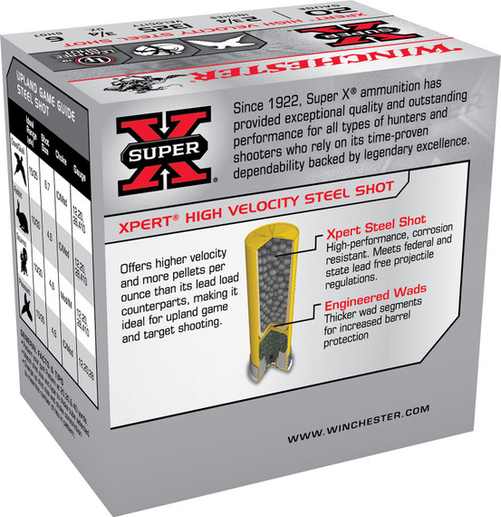 Winchester WE28GT6 Super X Xpert High Velocity 28Gauge 2.75 in 5/8oz 6Shot 25 Per Box/10 Case, Shotgun Shells