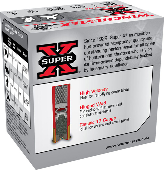 Winchester X28H5 Super X Heavy Game Load High Brass 28Gauge 2.75 in 1oz 5Shot 25 Per Box/10 Case, Shotgun Shells