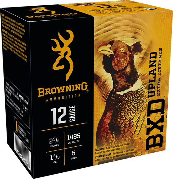Browning Ammo B193511225 BXD Upland 12Gauge 2.75 in 1 3/8oz 5Shot 25 Per Box/10 Case, Shotgun Shells
