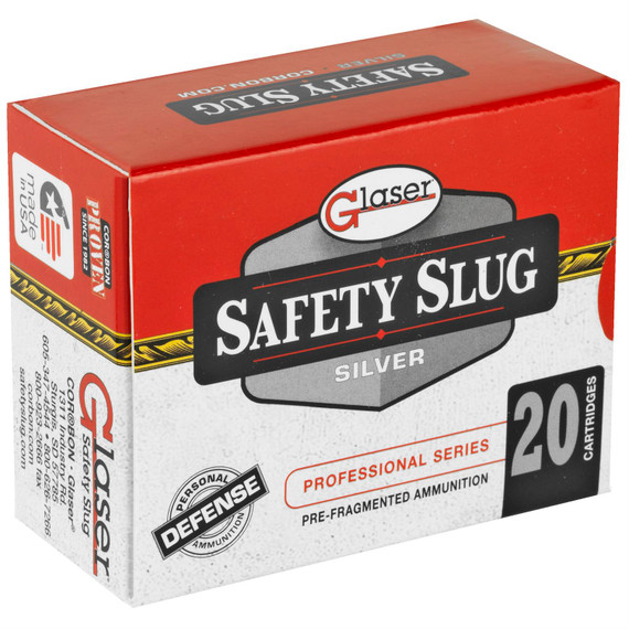Glaser Silver, 45 ACP, 145 Grain, Pre-Fragmented, +P, 20 Round Box GL04800/20