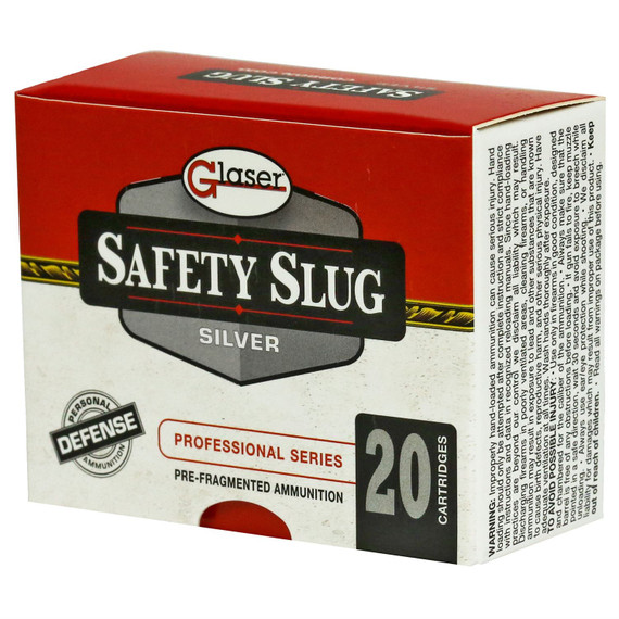 Glaser Silver, 9MM, 80 Grain, Pre-Fragmented, +P, 20 Round Box GL01200/20