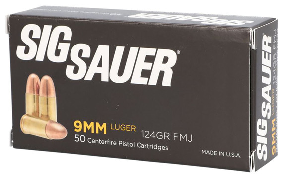Sig Sauer 9mm Luger Ammunition E9MMB250