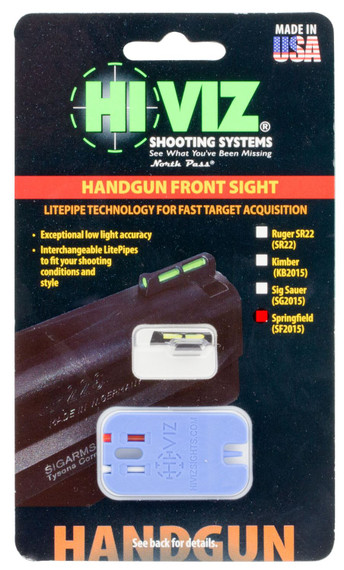 HiViz SF2015 LiteWave Springfield 1911 Front Sight Green Fiber Optic
