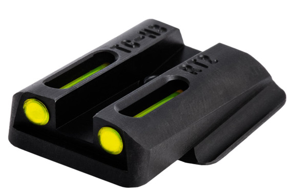 TruGlo TGTG131RT2Y TFO Black | Green Tritium & Fiber Optic Front Sight Yellow Tritium & Fiber Optic Rear Sight