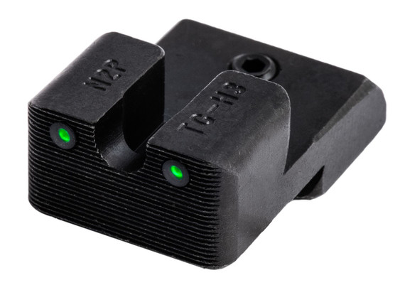 TruGlo TGTG231N4W Tritium Pro Green Tritium Front & Rear/ Black Nitride Fortress Frame, Fits 1911 3 in Officer & 4.25 in, Front Sight Dovetail/Rear Sight Dovetail Mount