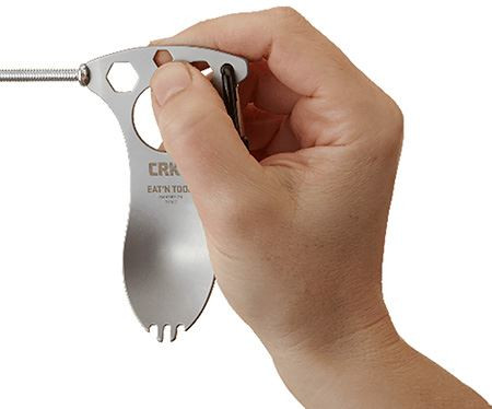 CRKT 9100C Eat'N Tool Silver Bead Blasted 3CR13 Steel 6.13 in Long XL