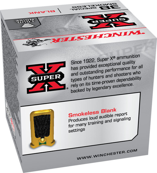 Winchester 38SBLP Super X Blank 38Special 50 Per Box/40 Case