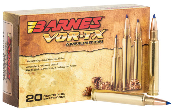 Barnes Bullets 22013 VOR-TX 300Wthby Mag 180gr Tipped TSX Boat Tail 20 Per Box/10 Case Centerfire, Rifle Ammunition