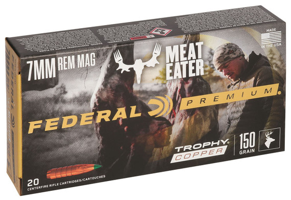 Federal P7RTC3 Premium 7mmRemMag 150gr Trophy Copper 20 Per Box/10 Case Centerfire, Rifle Ammunition