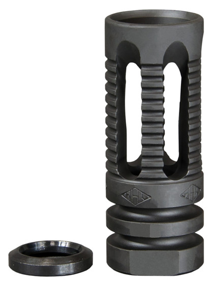 Yankee Hill 285C1 Phantom Flash Hider Black Steel with 1/2 in-28 tpi Threads & 2.13 in OAL for 5.56x45mm NATO AR-Platform