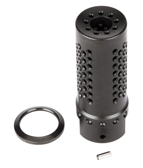 Spikes Tactical SBV1019 Dynacomp Extreme Muzzle Brake Black Nitride 416R Stainless Steel with 5/8 in-24 tpi Threads & 2.25 in OAL for 308 Win
